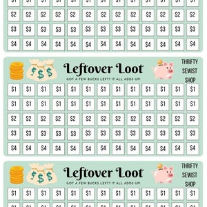 Leftover Loot A6 Savings Challenge Digital Download