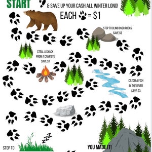 Happy Hibernation Savings Challenge Game-8.5" x 11" Digital Download