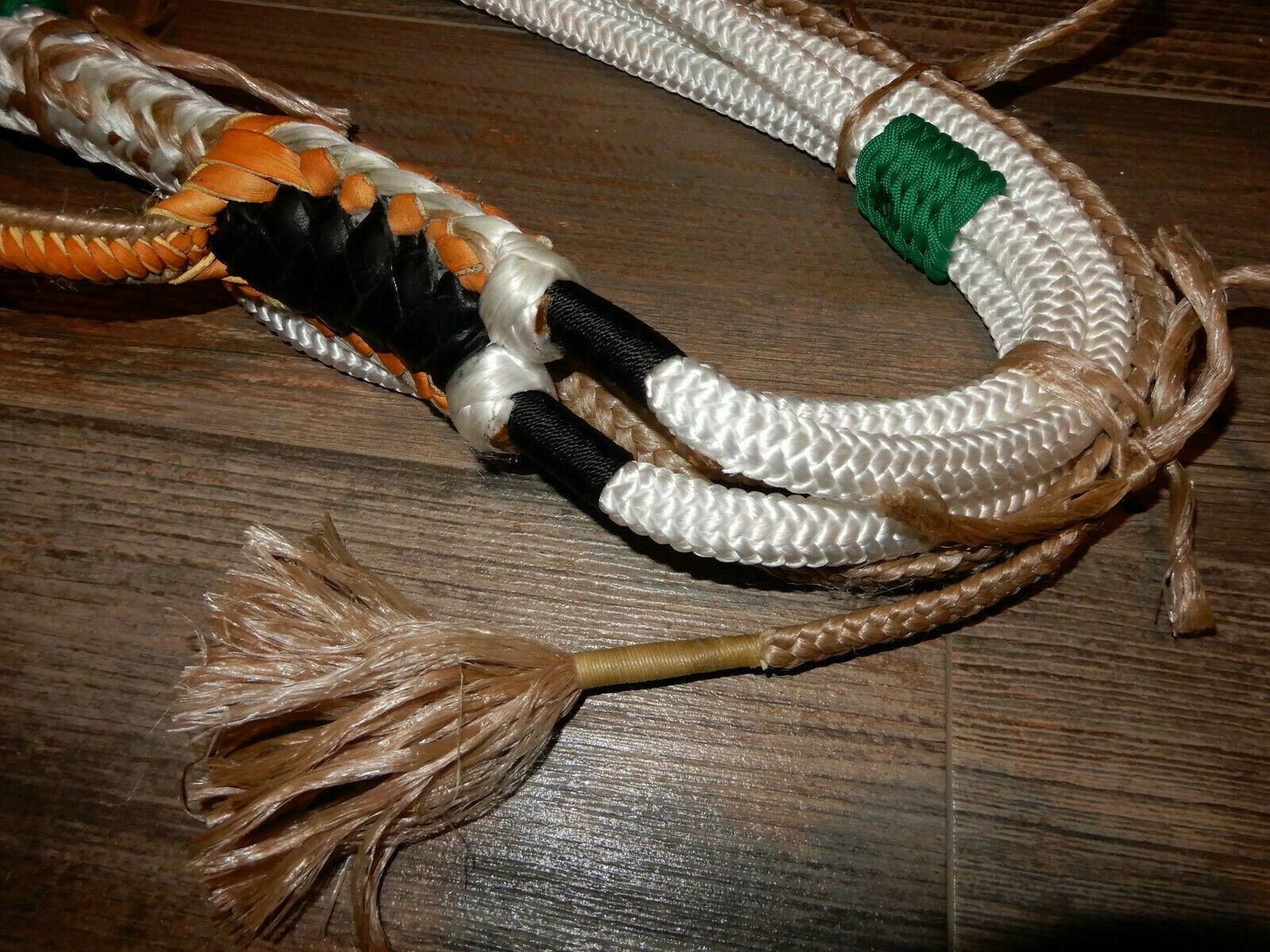 Bull Rope White on Tan Poly PRO 9/7 Left Hand 3/4 X3/4 EPT Bull Ropes ...