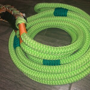 Bull rope Green Custom PRO 9/7 Left Hand EPT Bull Ropes Bull riding rodeo bull rider image 3