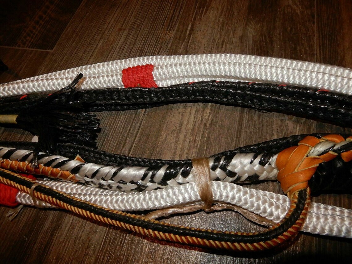 Bull Rope White & Black Pbr Pro 9/7 Left Hand Ept Bull Ropes Etsy UK