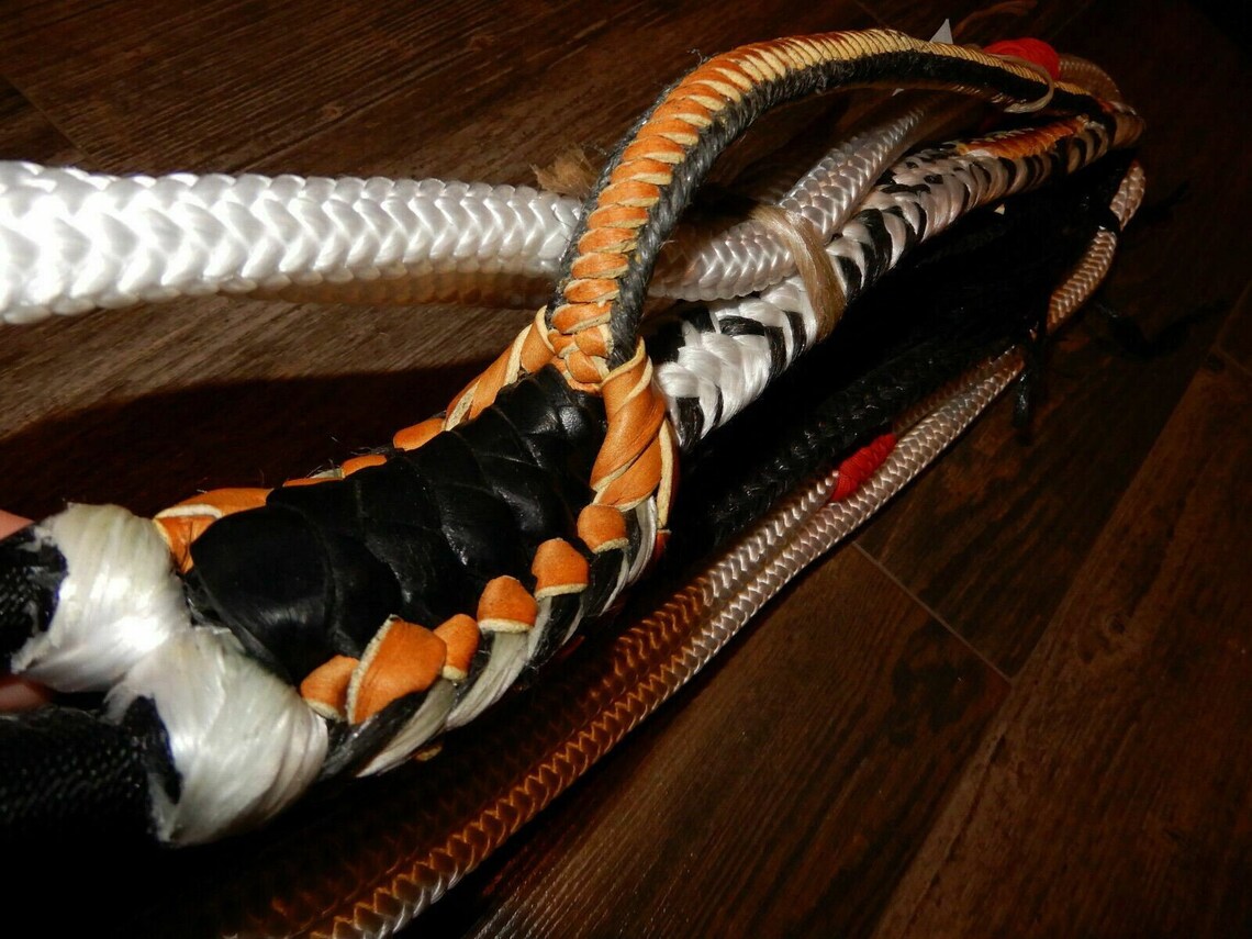 Bull Rope White & Black Pbr Pro 9/7 Left Hand Ept Bull Ropes Etsy UK