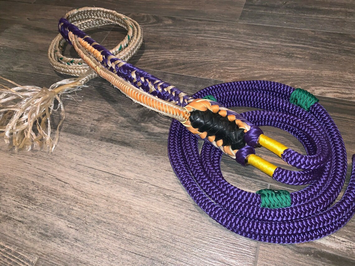 Bull Rope Purple Custom Pro 9/7 LH 3/4 X 3/4 Ept Bull Ropes Bull Riding