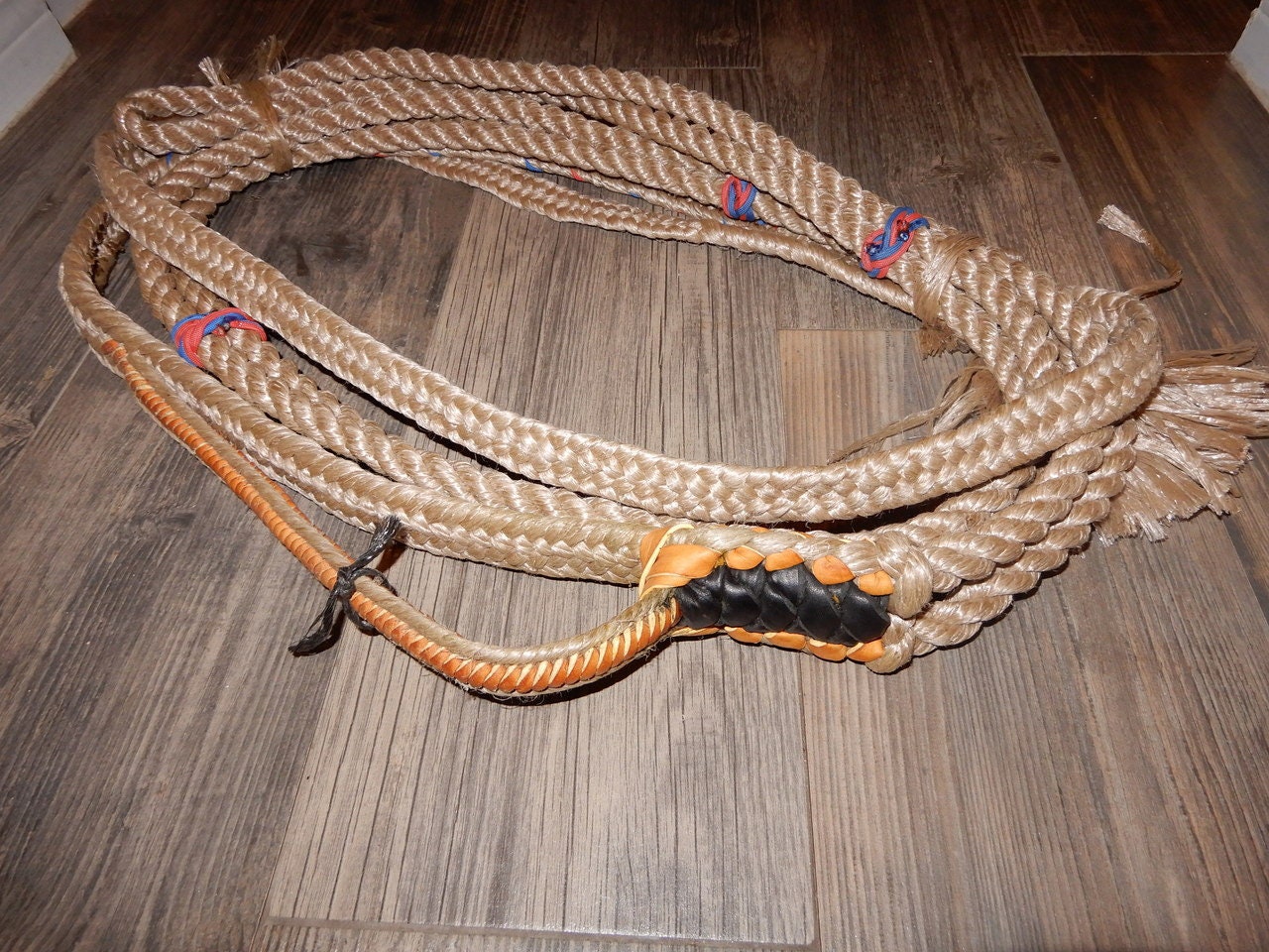 Bull Rope Navy Blue & Black Poly Pro 9/7 Right Hand EPT Bull Ropes