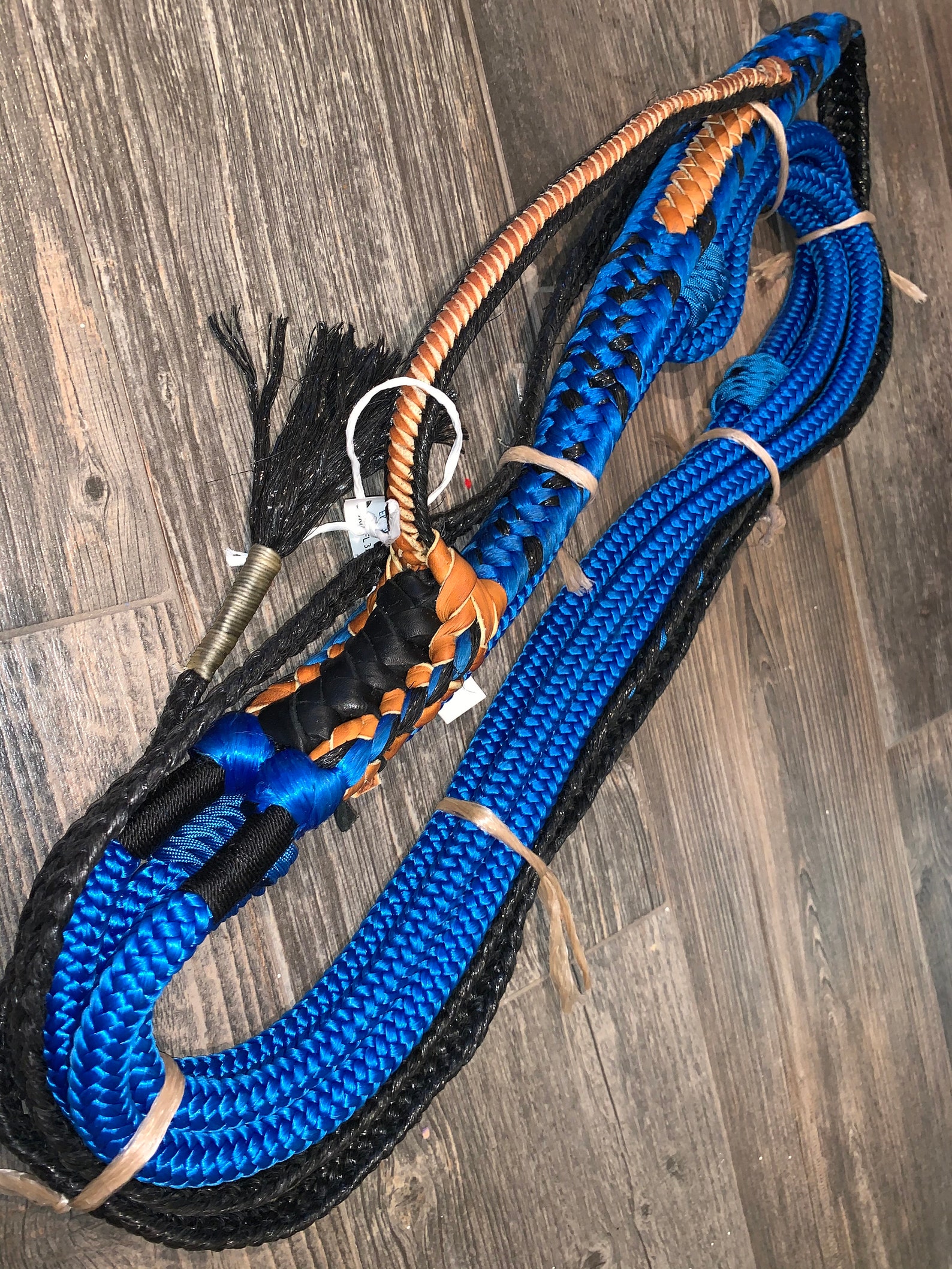 Bull Rope Blue & Black Pro 9/7 Right Hand 3/4 X 3/4 Ept Bull Ropes Bull