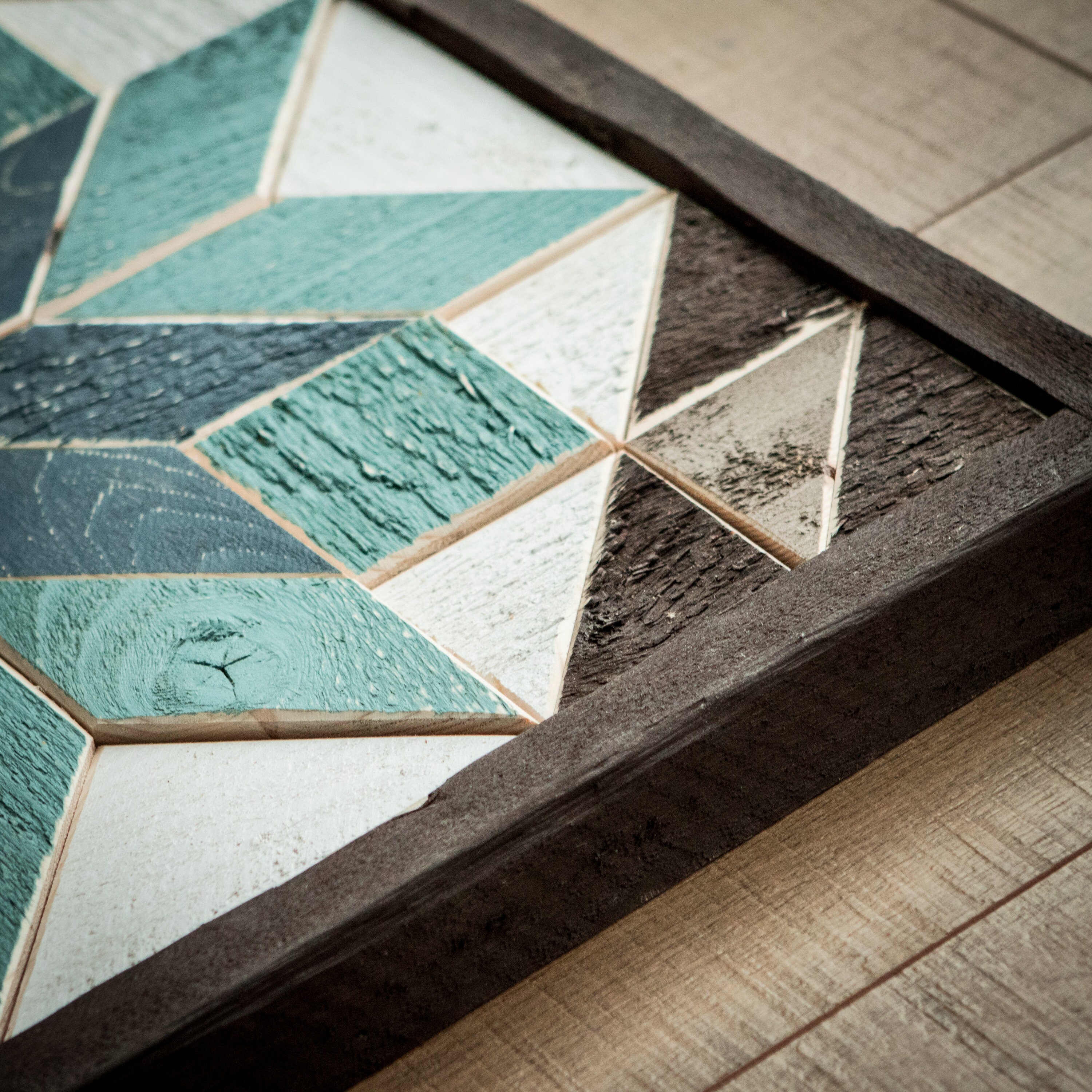 Madera edredón cuadrado / arte de pared recuperado / hecho a | Etsy