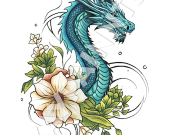 Dragon Color Pencil Print