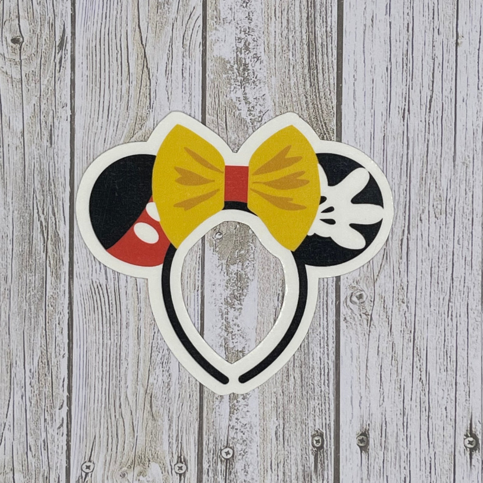Mickey Mouse Ears Sticker Die Cut Sticker Waterproof and Etsy