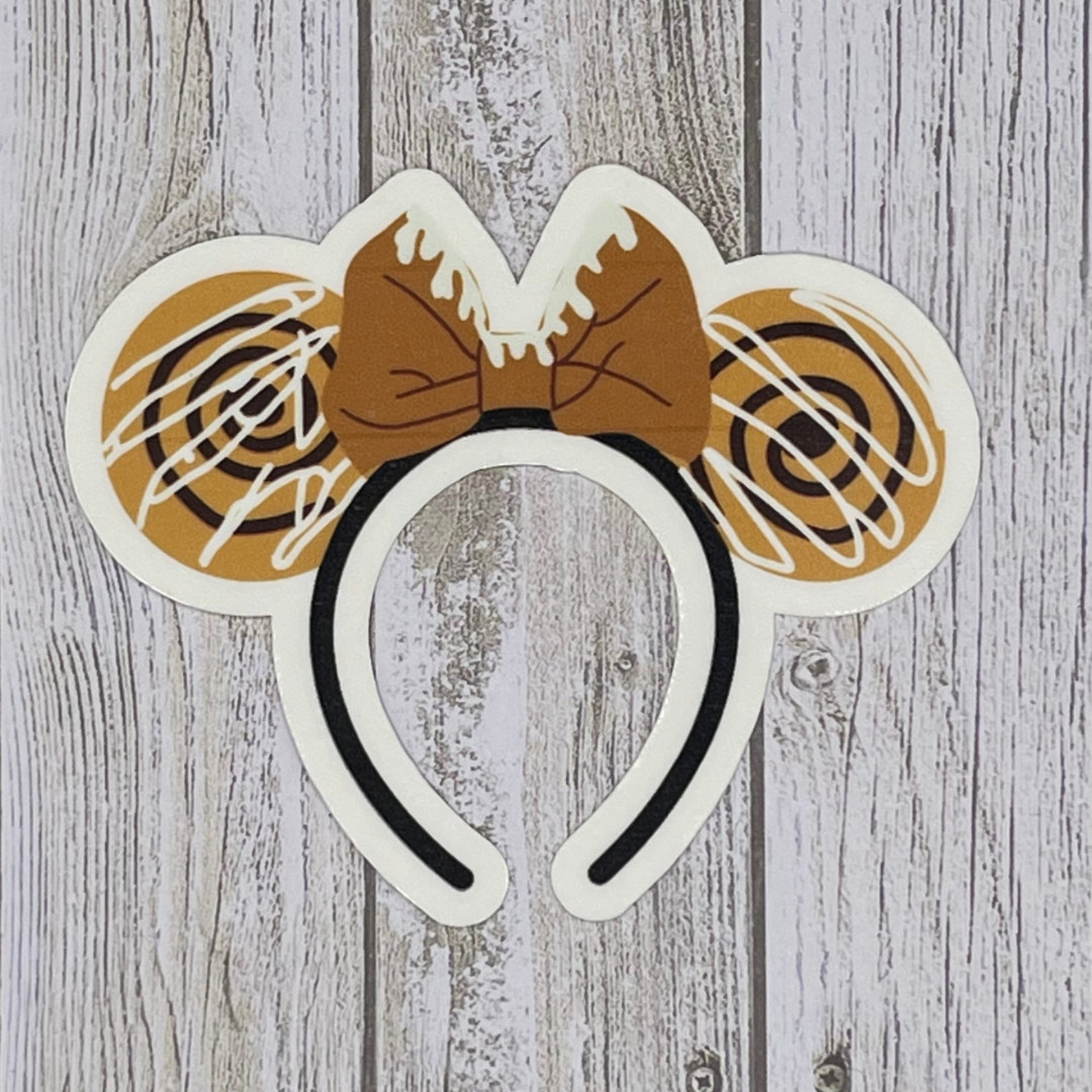 Cinnamon Roll Ears Sticks Die Cut Sticker Disney Sticker Etsy