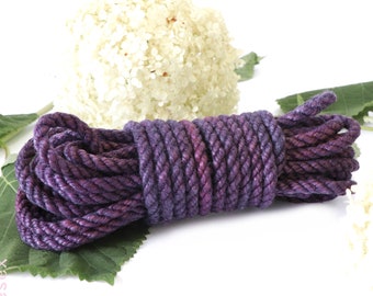 Lila Jute Bondage Seil, Weiches Shibari Seil für Anfänger