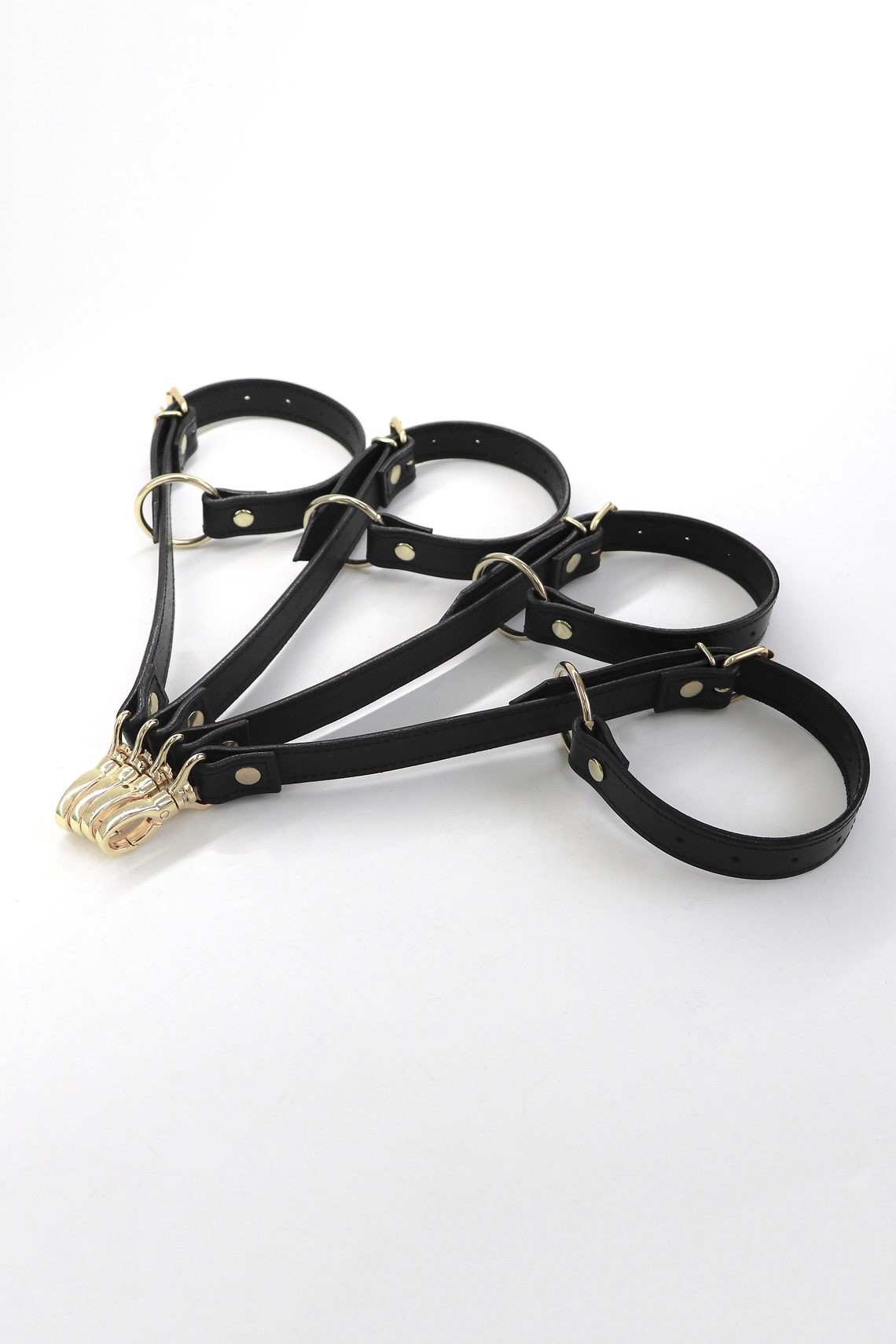 Bdsm Straps Leather Bondage Bed Restraints Set Bedpost | Etsy