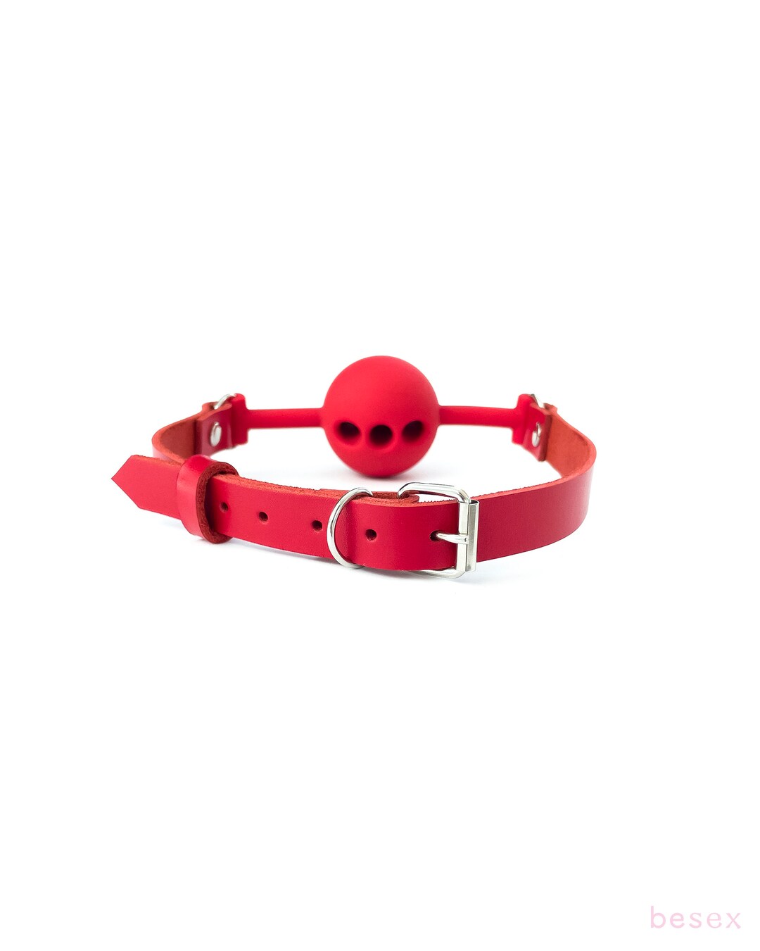 Leather Ball Gag Red Open Mouth Gag Ring Gag Ball Gag Etsy