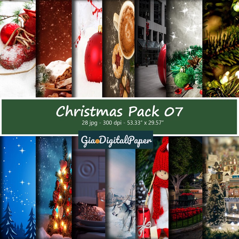 Christmas Wallpaper Pack 07, Christmas Photography, Christmas Tree, hd pictures, High Quality Photo, 53.33 x 29.57 inches image 1