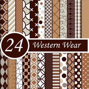 Western wear - Old West -Digital Paper-Wallpaper-Scrapbooking Craft supplies-Wrapping paper-GiaDigitalPaper