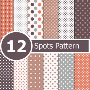 Spots Pattern Art-Polka Pot Digital Paper-Wallpaper-Birthday Paper-Digital Paper-Scrapbooking Craft supplies-Wrapping paper-GiaDigitalPaper