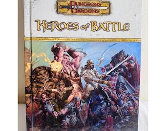 D&D Heroes of Battle Hardcover 3.5 Edition 2005 First Printing Wizards D20 RARE