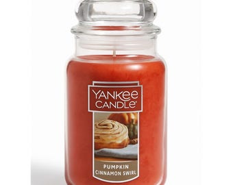 Yankee Candle Pumpkin Cinnamon Swirl 22 oz Large Jar RETIRED Discontinued Scent