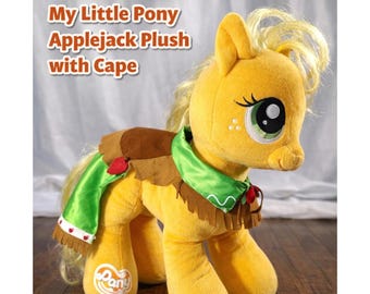 Peluche de Applejack de My Little Pony de Build-A-Bear con capa y atuendo de caballo de peluche