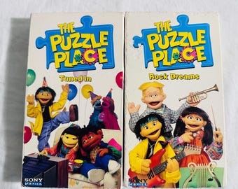The Puzzle Place VHS Lot 2 Tuned In Rock Dreams 1995 Sony Wonder Rare PBS Kids