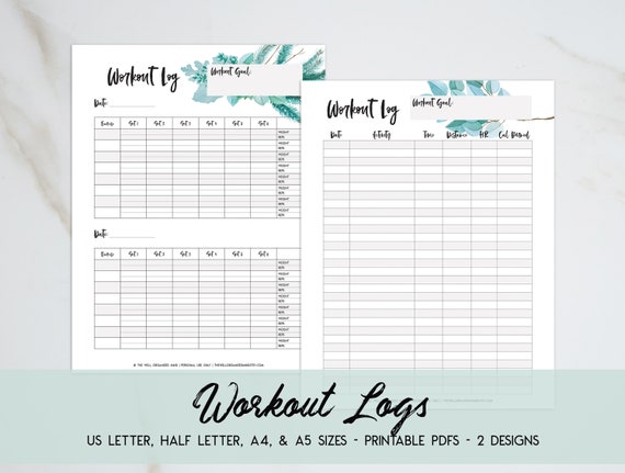 Training Log Exercise routine Tracker Botanical Printable Physical fitness Planner Exercise Tracker Physical fitness Magazine Electronic Obtain A5 Planner Inserts picture about Printable Workout Logs named Exercise routine Log Work out Tracker Botanical Printable Conditioning Planner Health Tracker Exercise Magazine Electronic Down load A5 Planner Inserts