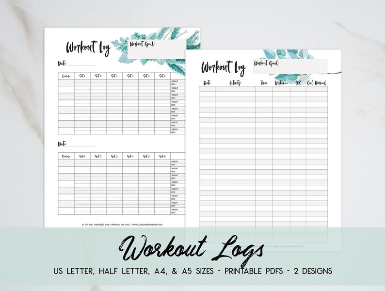 Exercise Log Work out Tracker Botanical Printable Health and fitness Planner Health and fitness Tracker Exercise Magazine Electronic Obtain A5 Planner Inserts picture regarding Printable Workout Logs referred to as Exercise Log Exercise routine Tracker Botanical Printable Exercise Planner Conditioning Tracker Physical fitness Magazine Electronic Down load A5 Planner Inserts