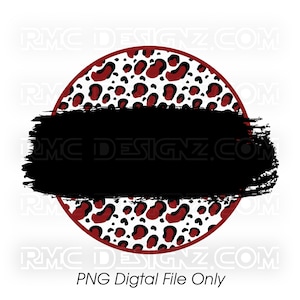 Cheeta Print Team Spirit Design #4 - Maroon, white, and Black (PNG)