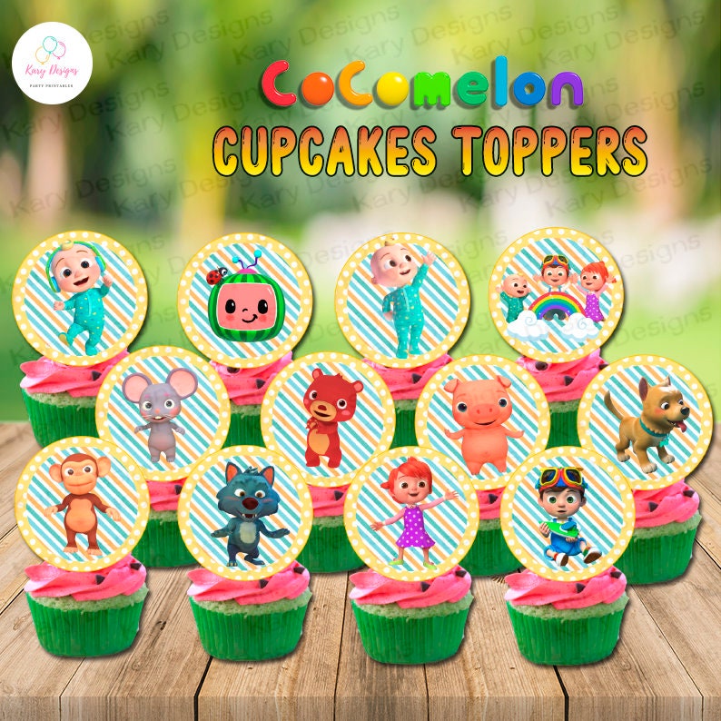 Cocomelon cupcakes toppers cocomelon printables cocomelon | Etsy
