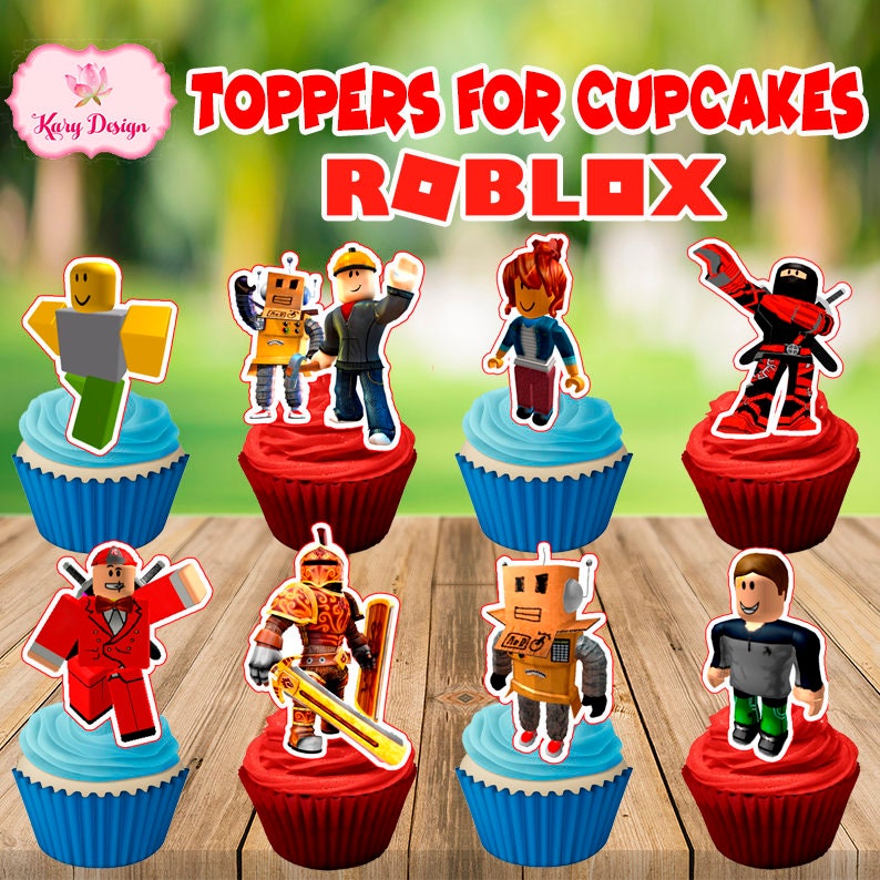 ROBLOX Cupcake Toppers Roblox Party Roblox Roblox Etsy
