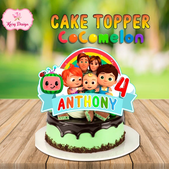 Coco Melon Cake Topper Coco Melon Centerpiece Coco Melon Etsy