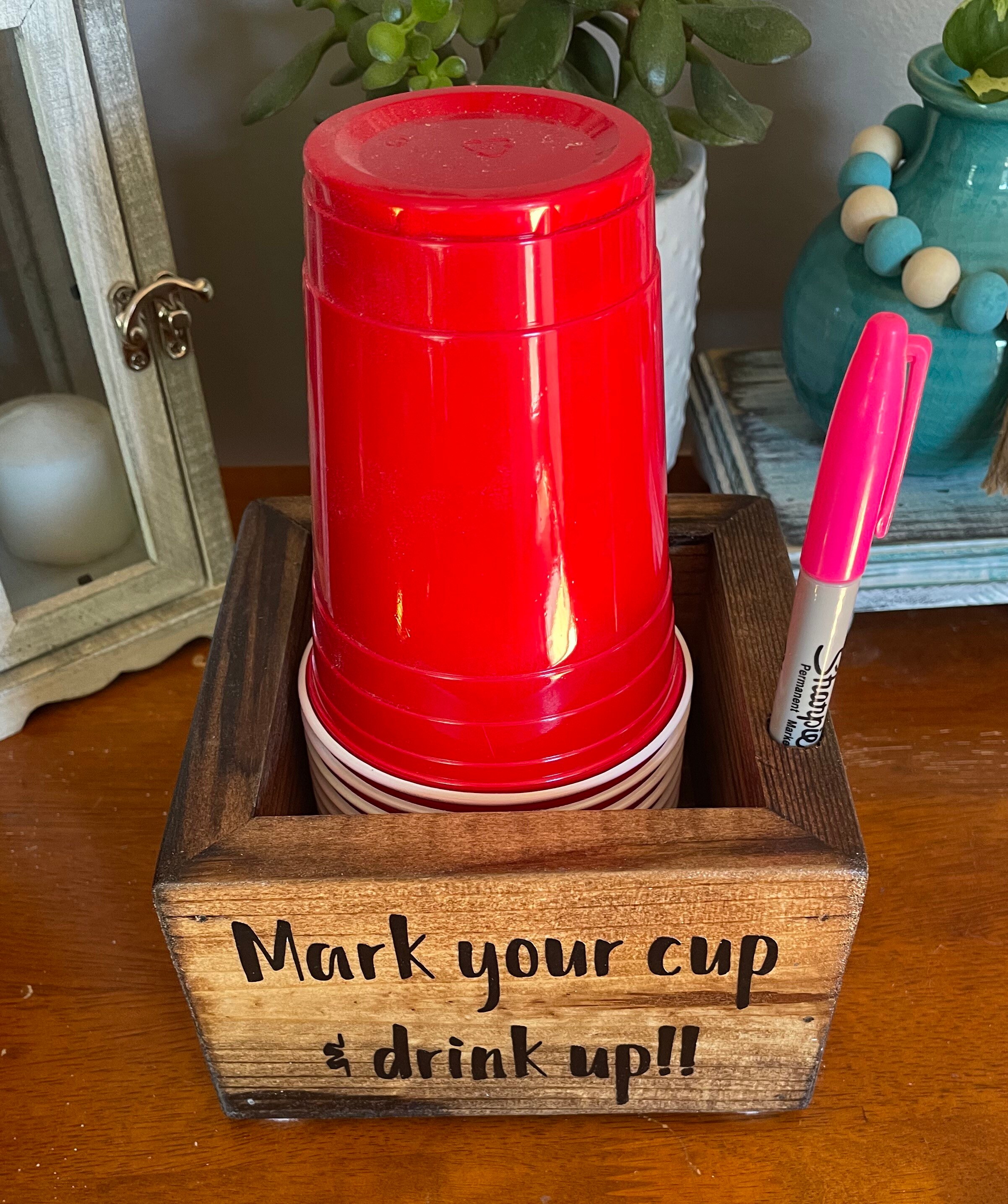 Cup Caddy Party Cup Dispenser FREE SHIPPING Etsy