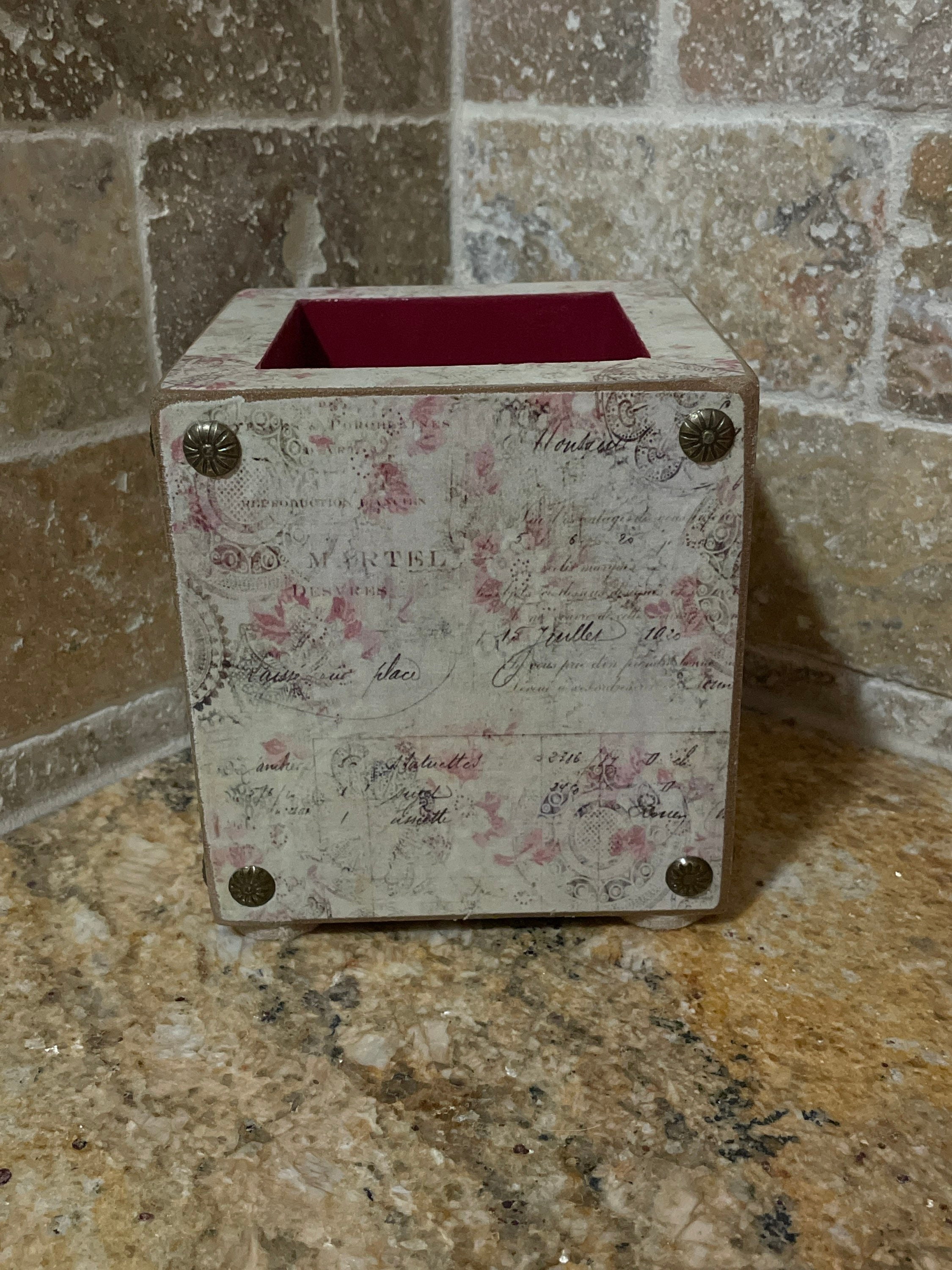 Caja de almacenamiento decorativa hecha a mano. Envío | Etsy