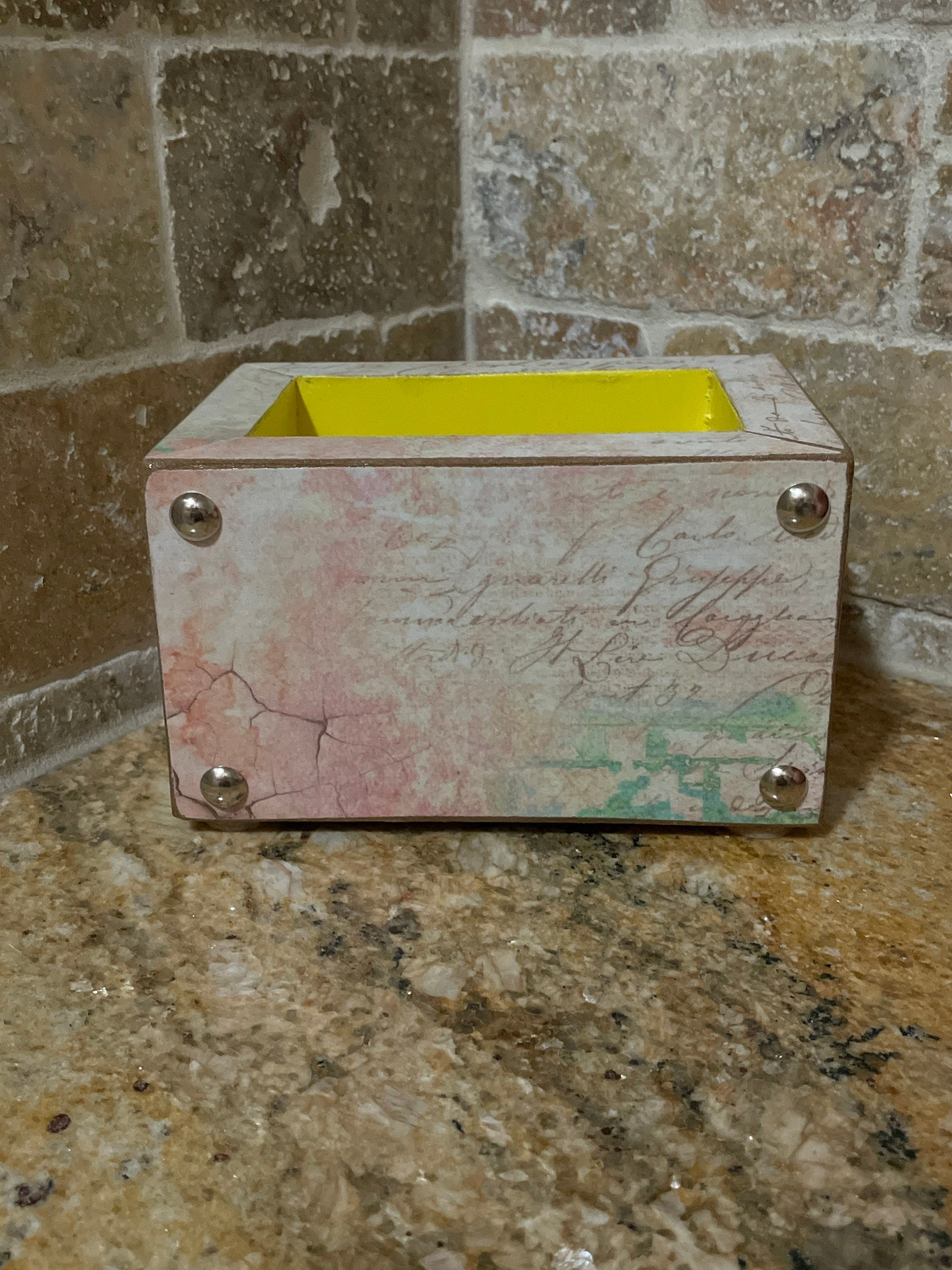 Caja de almacenamiento decorativa hecha a mano. Envío | Etsy