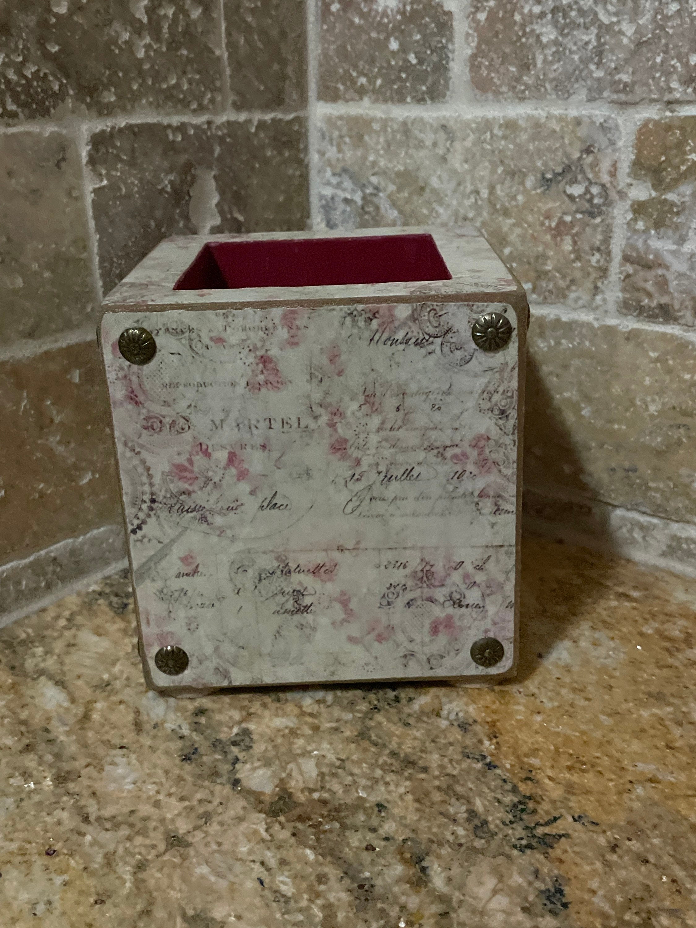 Caja de almacenamiento decorativa hecha a mano. Envío | Etsy