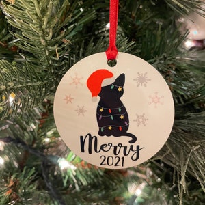 Ornament. Cat ornament. Personalized cat Christmas ornament.