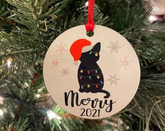 Ornament. Cat ornament. Personalized cat Christmas ornament.