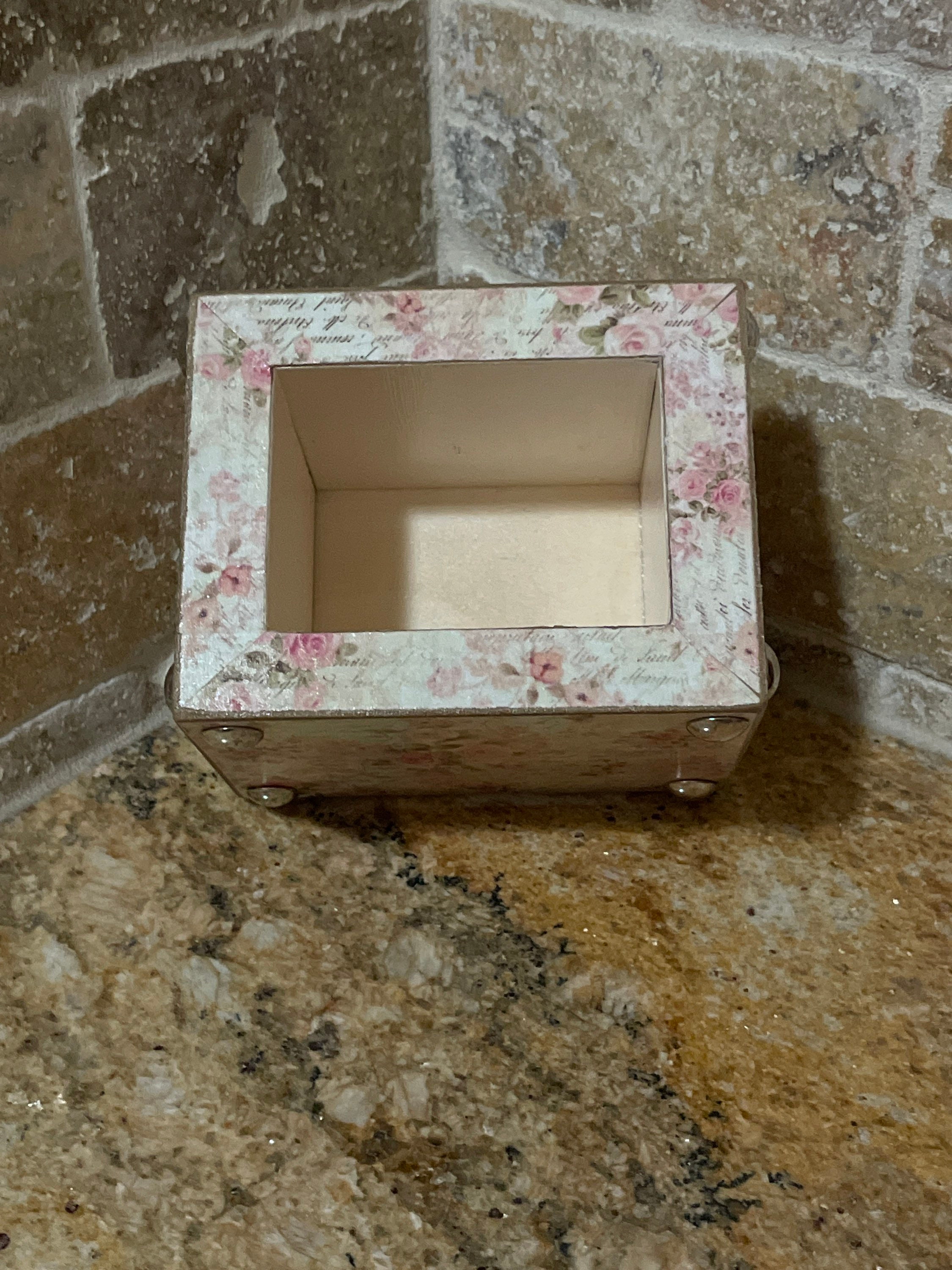 Caja de almacenamiento decorativa hecha a mano. Envío | Etsy