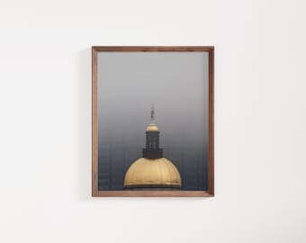 Atlanta Capitol Building Print: Foggy Day Architecture Photography