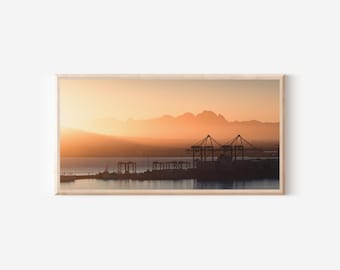 Cape Town Sunrise Print: South Africa Port, Landscape Photography