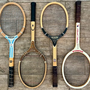 Ancienne Raquette Tennis Bois Etoile Jaguar - Avec Housse (Vintage UK)