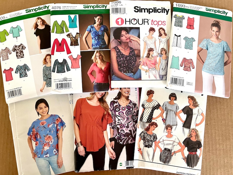 Tops Variations UNCUT Misses' Pullover Tops in All Sizes and Lots of Cute Variations by ...