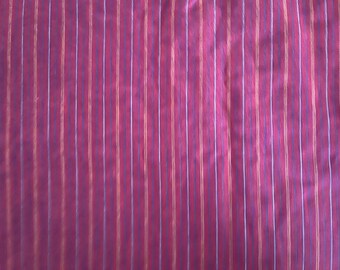 58" wide x 3 yards 31" long poly-viscose cotton blend fabric in a pretty purple and blue stripe, excellent condition.