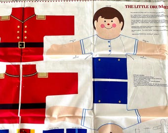 "Ungeschnittenes ""The Little Drummer Boy"" Panel Kit von Cranston Print Works, sehr guter Zustand."