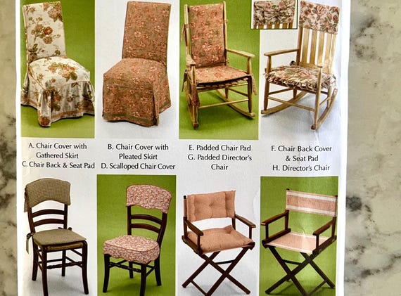 UNCUT 2002 Simplicity 5952 Donna Lang Designed Chair Covers for Parsons s Chairs Padded Chair Cushions Dining Chairs Director Chairs. Etsy