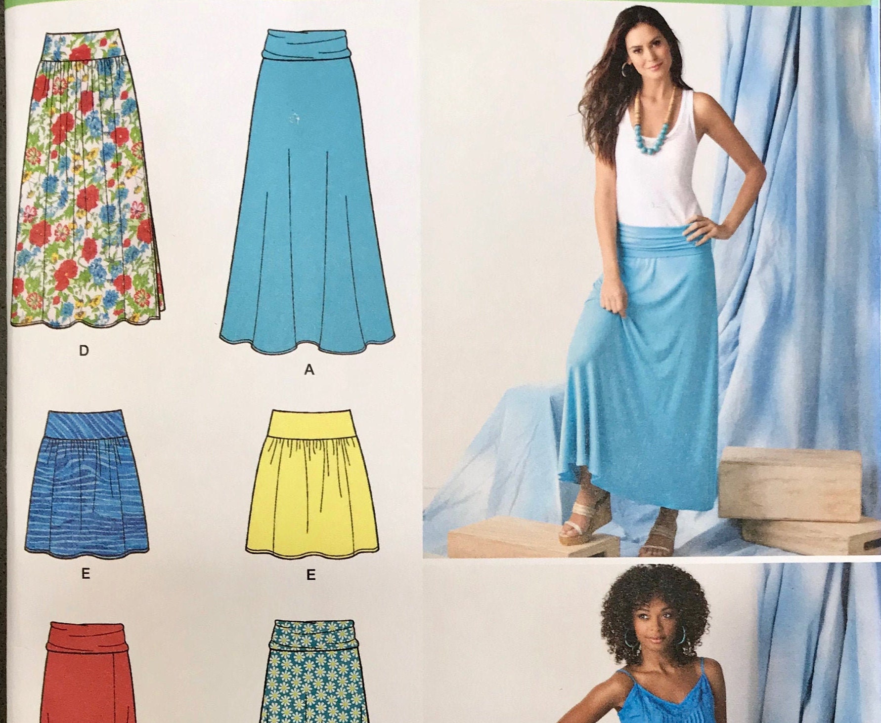 2013 Simplicity 1616 women's easy to sew knit skirts in | Etsy
