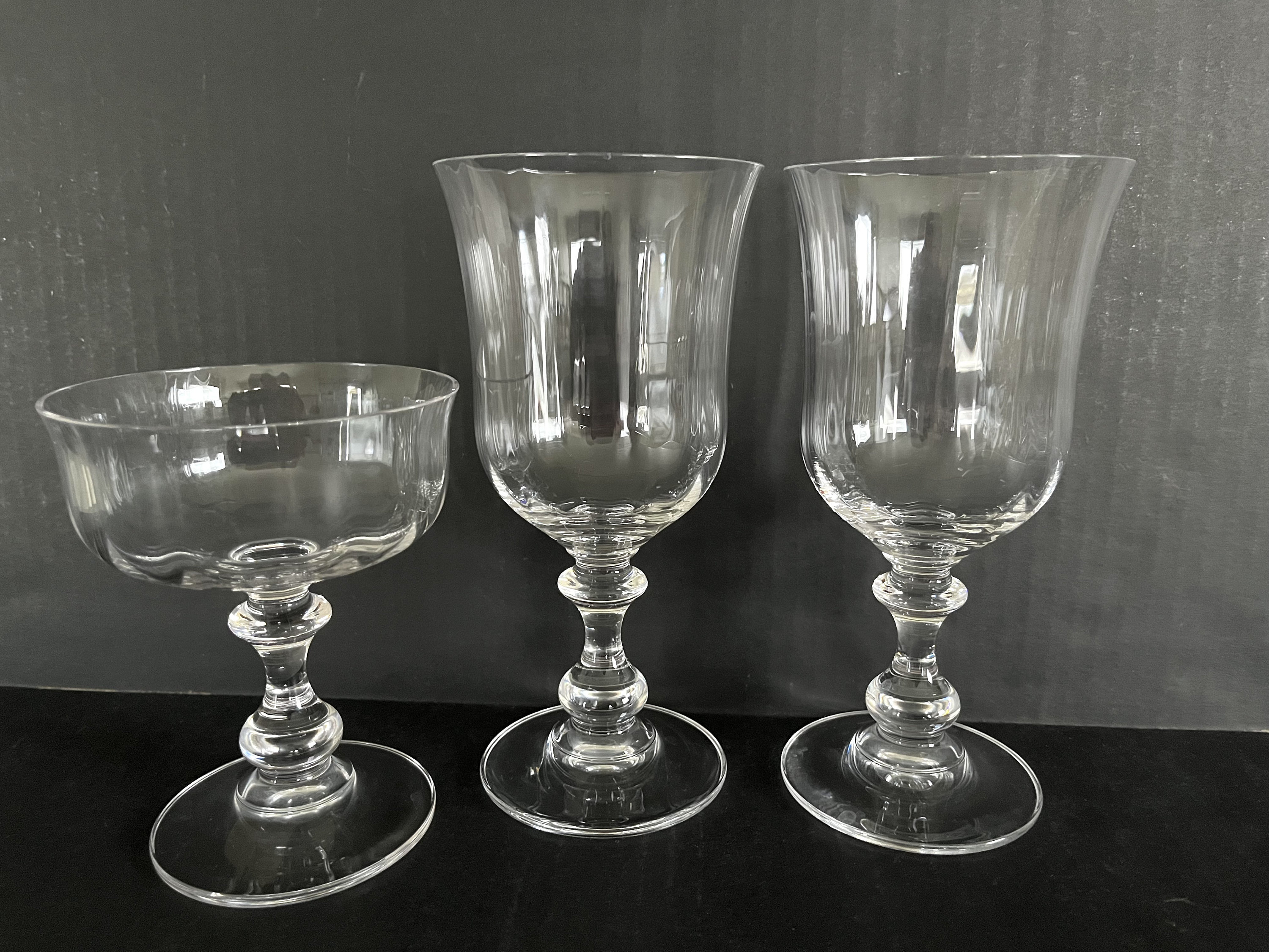 french aqua stemmed water glasses (4) – Rare Form