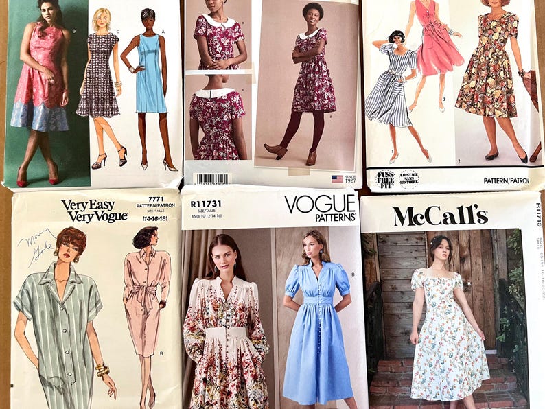UNCUT Dress Patterns for Women, Most Sizes, Made by Butterick ...