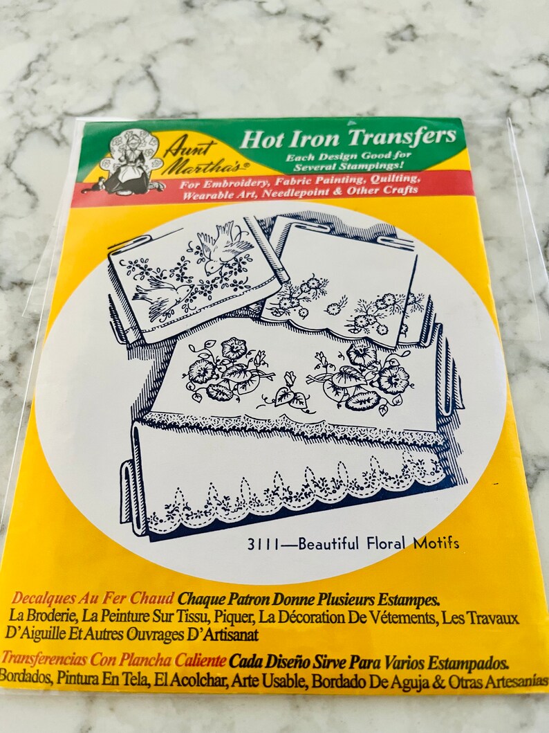 Vintage Aunt Martha's Hot Iron Transfer Patterns for Embroidery; These ...