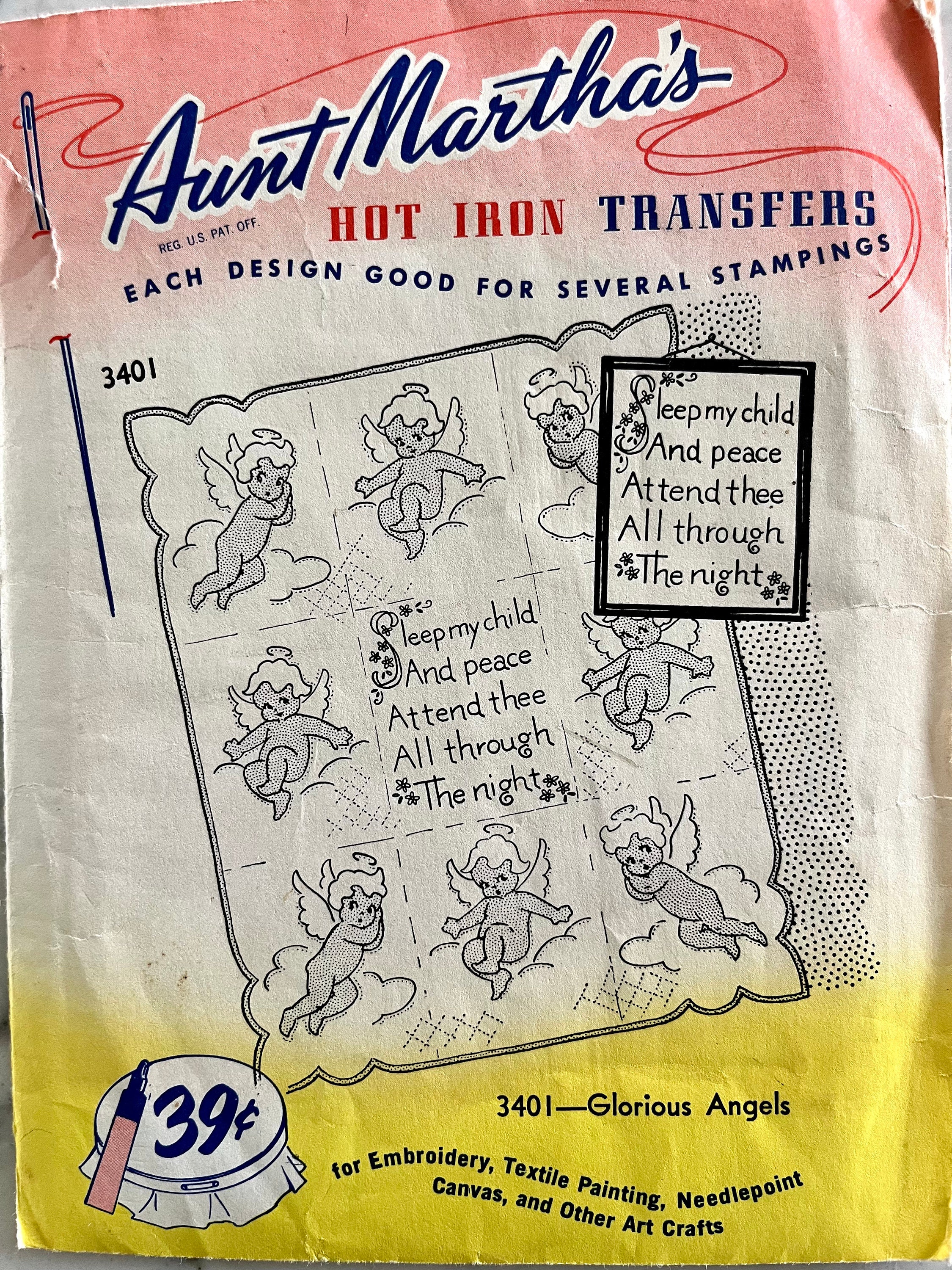 UNCUT, Many Unopened, Aunt Martha's Hot Iron Transfers for Embroidery ...
