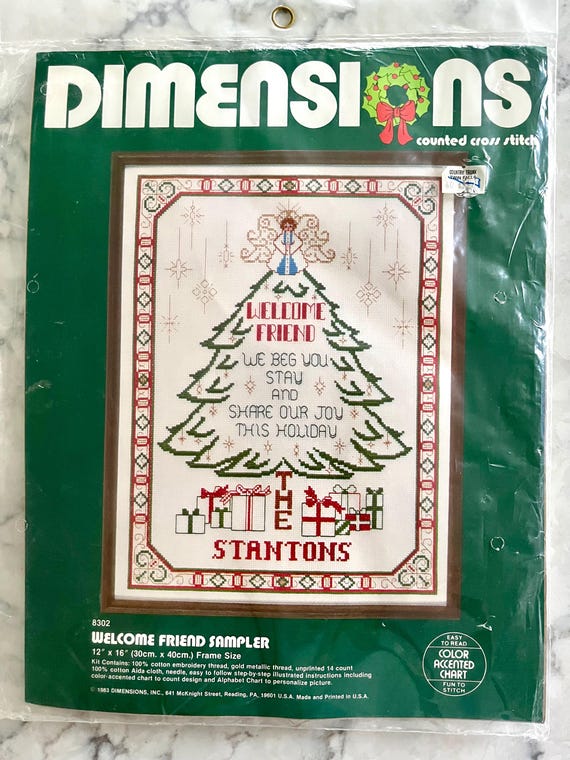 未開封、未使用、1983年製、Dimensions 8301 クロスステッチ「Welcome