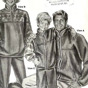 UNCUT 1995 Stretch & Sew 196 men&#39;s, women&#39;s and children&#39;s zip-front jackets and vests; child chests 21&quot;-29&quot;, adult chests 30&quot;-48&quot;.